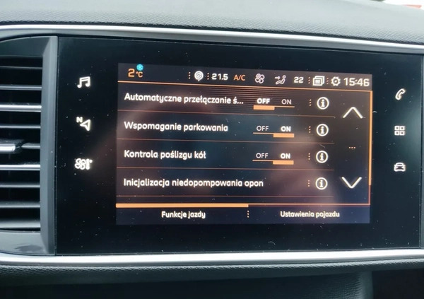 Peugeot 308 cena 52800 przebieg: 128000, rok produkcji 2020 z Chrzanów małe 121